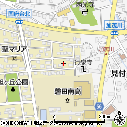 静岡県磐田市国府台44周辺の地図