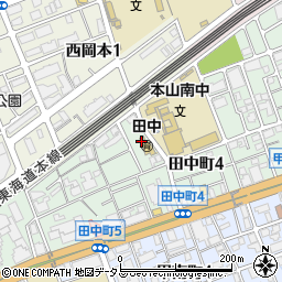 神戸市立　田中保育所周辺の地図