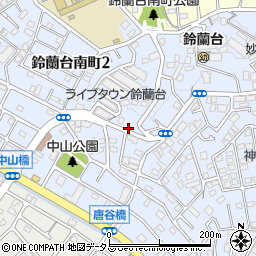 兵庫県神戸市北区鈴蘭台南町周辺の地図