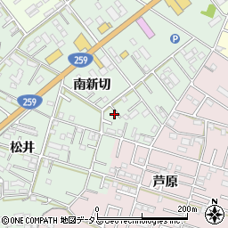 愛知県豊橋市松井町南新切62周辺の地図