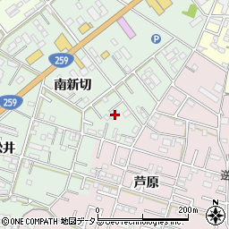 愛知県豊橋市松井町南新切65周辺の地図