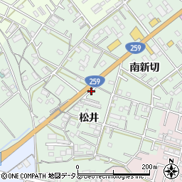 愛知県豊橋市松井町周辺の地図
