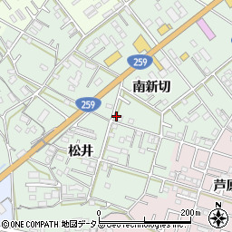 愛知県豊橋市松井町南新切50-2周辺の地図