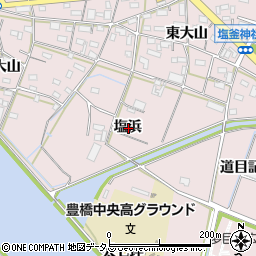 愛知県豊橋市大山町塩浜周辺の地図