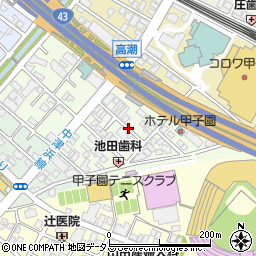 兵庫県西宮市甲子園洲鳥町周辺の地図