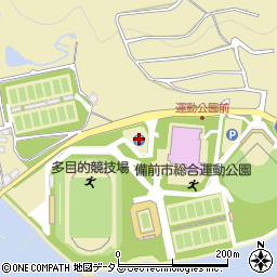 備前市総合運動公園周辺の地図