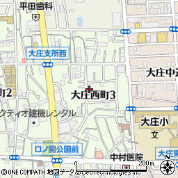 兵庫県尼崎市大庄西町3丁目周辺の地図