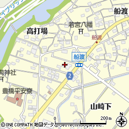 愛知県豊橋市船渡町内新田周辺の地図