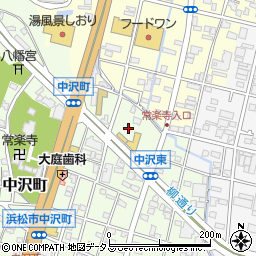 静岡県浜松市中央区中沢町75周辺の地図