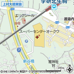 株式会社ケーイーシーパソコン教室わかるとできる　オークワ生駒上町校周辺の地図