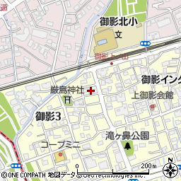 兵庫県神戸市東灘区御影3丁目23周辺の地図