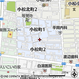 兵庫県西宮市小松町周辺の地図