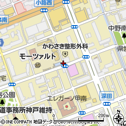 兵庫県神戸市東灘区本山南町周辺の地図