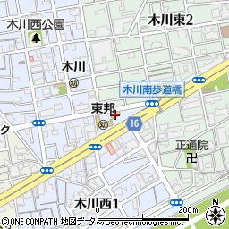 セブンイレブン大阪木川西淀川通店周辺の地図