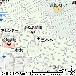 愛知県豊橋市三本木町三本木周辺の地図