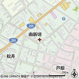 愛知県豊橋市松井町南新切39周辺の地図
