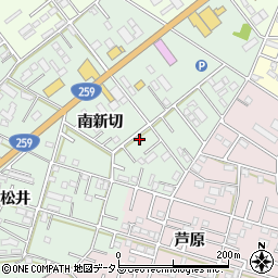 愛知県豊橋市松井町南新切63周辺の地図