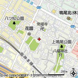 兵庫県西宮市上鳴尾町周辺の地図
