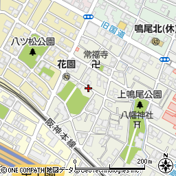 兵庫県西宮市上鳴尾町周辺の地図