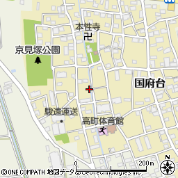 静岡県磐田市国府台593周辺の地図