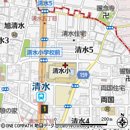 大阪市立清水小学校周辺の地図