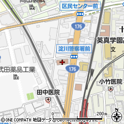 淀川警察署周辺の地図
