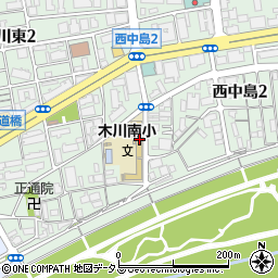 大阪市立木川南小学校周辺の地図