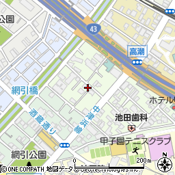 甲子園洲鳥町10田澤邸[akippa]駐車場周辺の地図