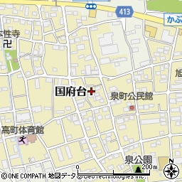 静岡県磐田市国府台335周辺の地図