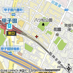 甲子園6番町駐車場【利用時間 8:00～18:00】周辺の地図