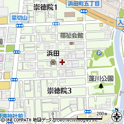 兵庫県尼崎市崇徳院周辺の地図