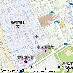 兵庫県芦屋市伊勢町9周辺の地図