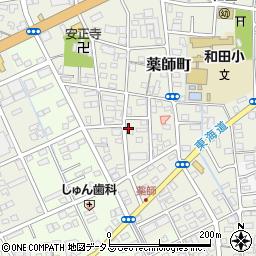 静岡県浜松市中央区薬師町周辺の地図