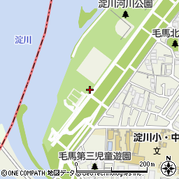 淀川河川公園トイレ１０周辺の地図