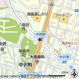 中沢町周辺の地図