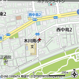 八尾稲田信貴自動車周辺の地図