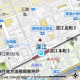 得得 阪神深江店周辺の地図