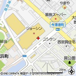兵庫県西宮市今津港町周辺の地図