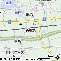 愛知県豊橋市中原町（新瓶焼）周辺の地図