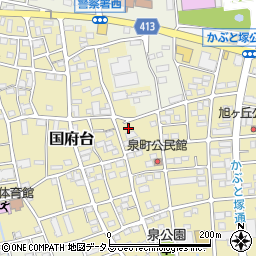 静岡県磐田市国府台341-7周辺の地図