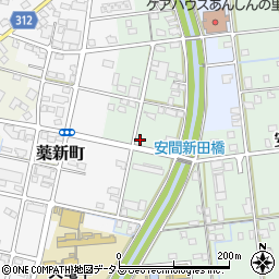 静岡県浜松市中央区安間町739周辺の地図