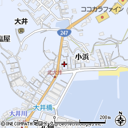 愛知県知多郡南知多町大井小浜周辺の地図