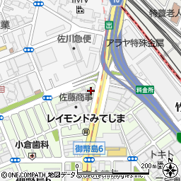 山崎建設　大阪支店周辺の地図