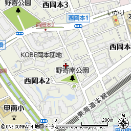 川崎重工業　新本山社宅周辺の地図