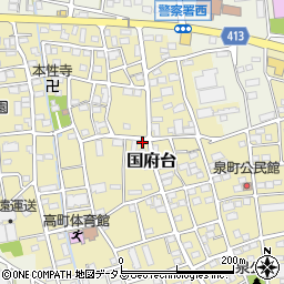 静岡県磐田市国府台454周辺の地図