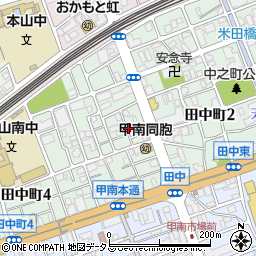 兵庫県神戸市東灘区田中町周辺の地図