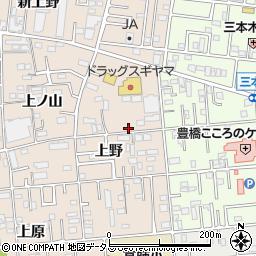 愛知県豊橋市上野町上野126周辺の地図