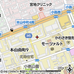 兵庫県神戸市東灘区本山南町8丁目周辺の地図