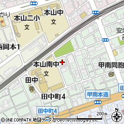 コムーネ本山・田中町壱番館周辺の地図