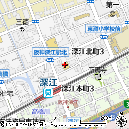 スギ薬局　阪神深江店周辺の地図